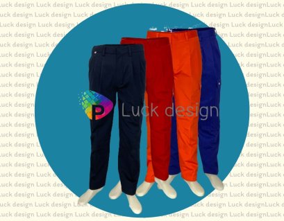 กางเกงช็อป Size L-3XL เอวธรรมดา ไม่มีแถบสะท้อนแสง