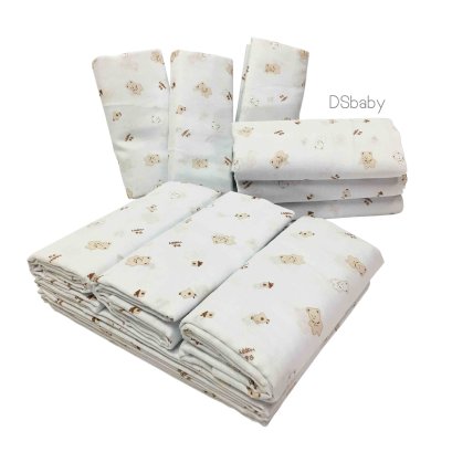 ผ้าอ้อม 29 x 29 นิ้ว บรรจุ 12 ผืน  Baby Cloth Diaper 29" x 29" (12 pcs.)