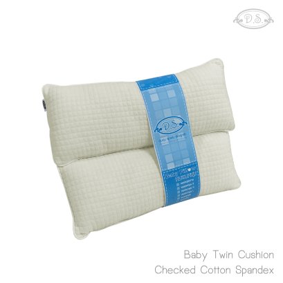 หมอนอิงคู่ ผ้ายืดทอลายตาราง Baby Twin Cushion - Checked Cotton Spandex