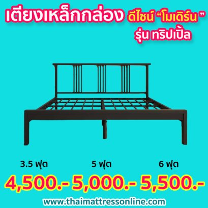 (PRE-ORDER) เตียงเหล็กดีไซน์ รุ่น ทริปเปิ้ล