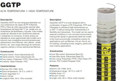 Composite Hoses and Flex, GGTP, ALTA TEMPERATURA I HIGH TEMPERATURE
