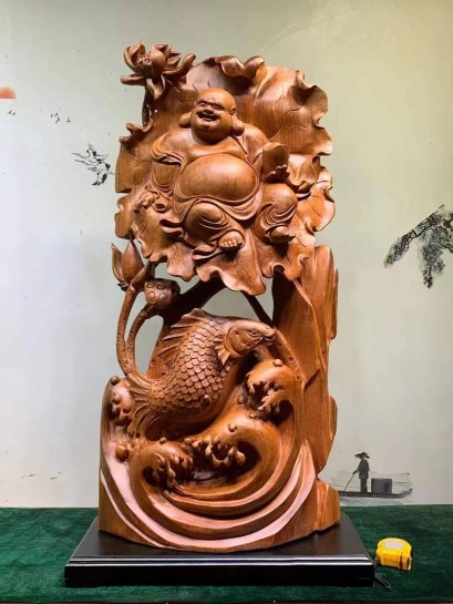 ชุด พระสังกัจจายน์ ไม้ชิงชัน ขนาด 100 cm.