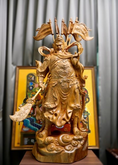 เทพเจ้ากวนอูปาง 5 ธงประทานทรัพย์ 130 ซม.
