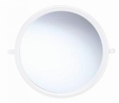 กระจกกรอบพลาสติก สีขาว ทรงกลม PREMA PM92