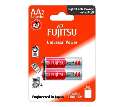 Fujitsu ถ่านอัลคาไลน์ Universal รุ่น LR6 Size AA 1.5V แพ็ค 2