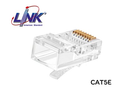 Plug หัวแลน (LAN) RJ45 CAT5 LINK (US-1001) (10/Pack)