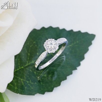 WD219 Halo Diamond Ring