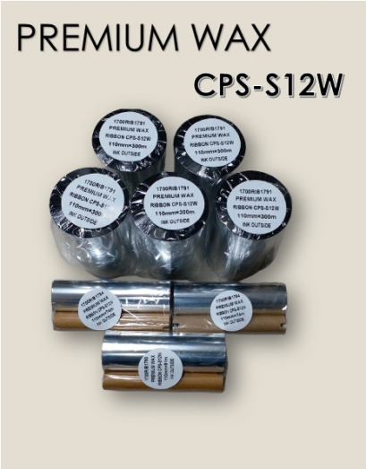 Thermal Transfer Ribbon Premium WAX CPS-S12W