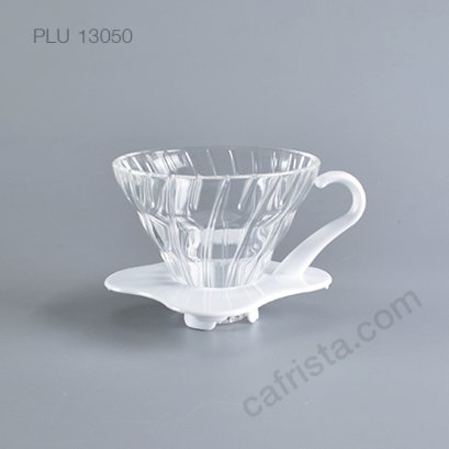 ดริปเปอร์แก้ว HARIO V60 01 Glass Dripper (1-2 cups) White