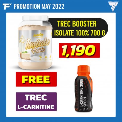 TREC NUTRITION BOOSTER ISOLATE Whey Protein Isolate - 1.6 LB FREE TREC ENDURANCE L-CARNITINE