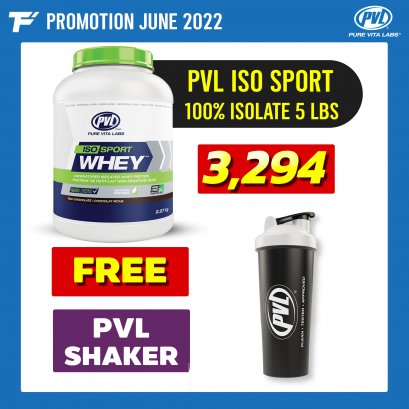 PVL Iso Sport Whey 100% Whey Protein Isolate  - 5 LB FREE PVL DELUXE SHAKER