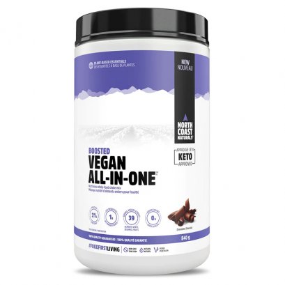 NORTH COAST NATURALS - BOOSTED Vegan All in One 840g. 100% Plant Based Protein Powder