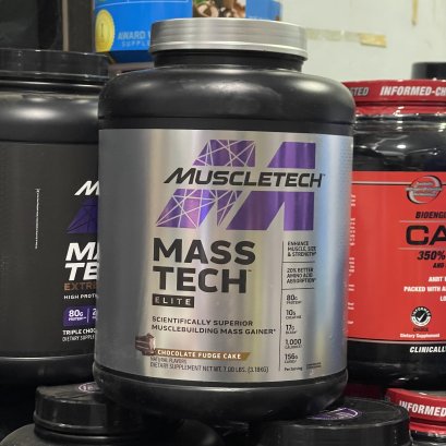 MUSCLETECH Mass Tech Elite - Weight Gainer 7 Lbs. รส Chocolate Fudge Cake