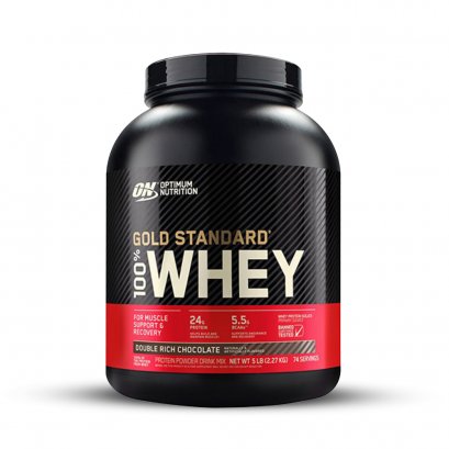 Optimum Nutrition 100% Whey Protein Gold Standard - 5 Lbs - Double Rich Chocolate