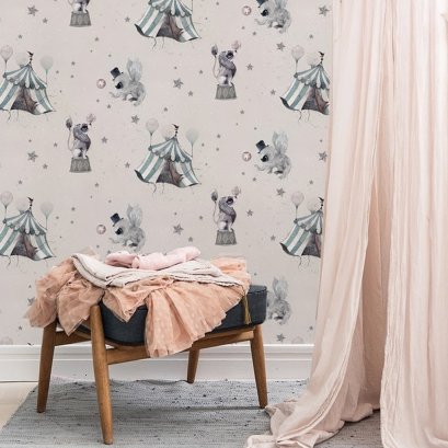 MM Circus Mighetto Wall Paper : Blue Grey(copy)