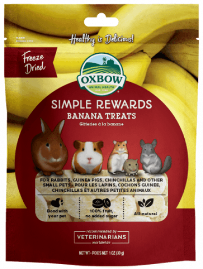 OXBOW Simple Rewards Banana Treats กล้วยหอมอบแห้ง