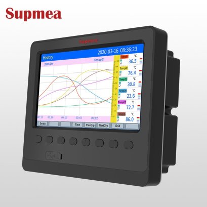 Supmea SUP-5000C (Input 6 Channel) (1 Alarm Relay) (RS-485) เครื่องบันทึกอุณหภูมิและค่าทางไฟฟ้าแบบ Paperless Recorder @ ราคา