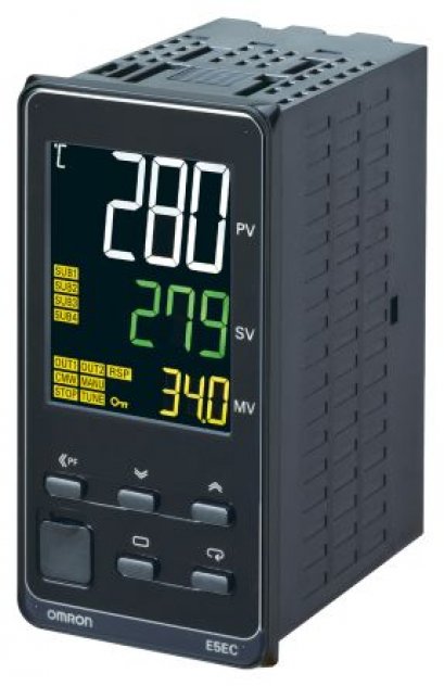 Omron E5EC-QX2ASM-008 เครื่องวัดและควบคุมอุณภูมิแบบดิจิตอล Digital Temperature Controller (48x96 มม.) (Output SSR) (RS-485) @ ราคา