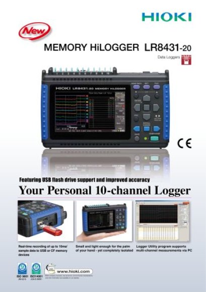 Hioki-LR8431-20 เครื่องบันทึกข้อมูลอเนกประสงค์ | 10 Channels