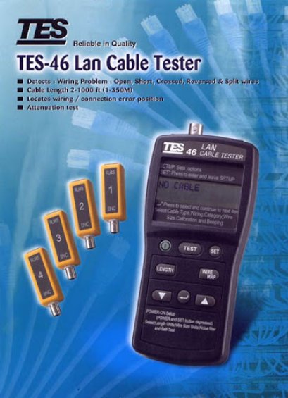 TES-46 , Lan Cable Tester TES Electrical Electronic  เครื่องมือวัดและทดสอบในงานอุตสาหกรรม / ราคา