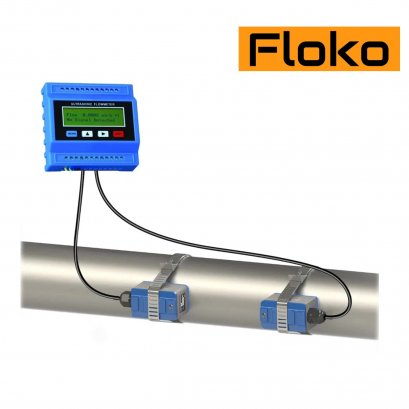 Floko FM-200U เครื่องวัดอัตราการไหลของเหลว แบบอุลตร้าโซนิคชนิดรัดท่อแบบติดตั้ง Ultrasonic Clamp On Flow Meter @ ราคา