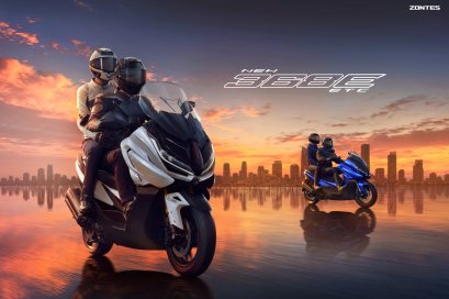 เขย่าคลาส! New ZONTES 368E ETC ใหม่ เปิดราคา 163,800 บาท สกู๊ตเตอร์ Sport Luxury เครื่องใหม่ 368cc,คันเร่งไฟฟ้า, Cruise Control, กล้องหน้า-หลัง, โช้กUSD ฟีเจอร์แน่นเกินราคา!