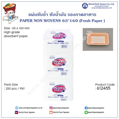 PAPER NON WOVENS 65*160 (1 pkt)