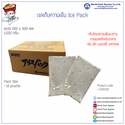 Ice Pack Size 1,000 g (16 pcs/ctn)