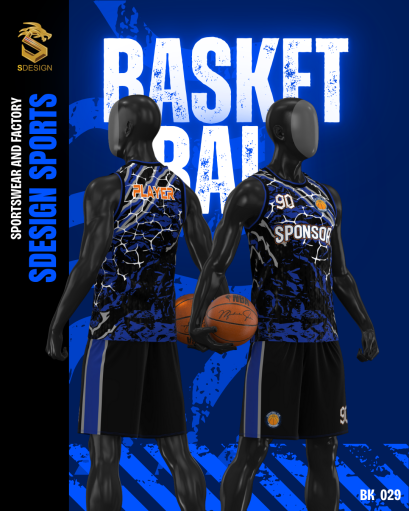 ชุดกีฬาบาสเกตบอล พิมพ์ลายทั้งตัว เนื้อผ้า &quot;นาโนเทค&quot; BK 029