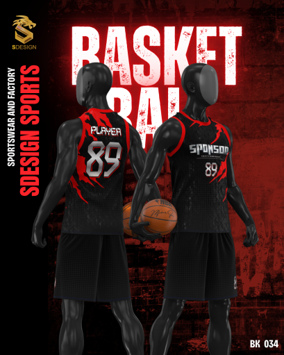 ชุดกีฬาบาสเกตบอล พิมพ์ลายทั้งตัว เนื้อผ้า &quot;นาโนเทค&quot; BK 034