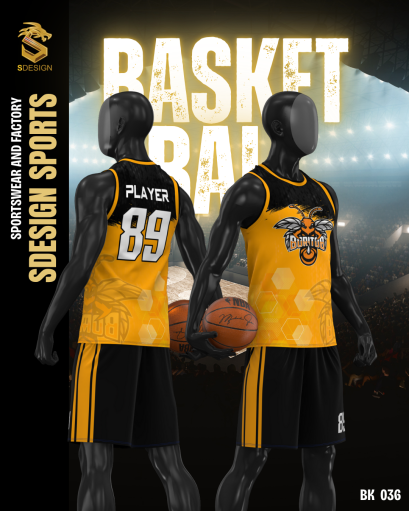 ชุดกีฬาบาสเกตบอล พิมพ์ลายทั้งตัว เนื้อผ้า &quot;นาโนเทค&quot; BK 036