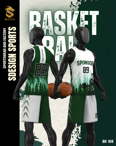 ชุดกีฬาบาสเกตบอล พิมพ์ลายทั้งตัว เนื้อผ้า &quot;นาโนเทค&quot; BK 014