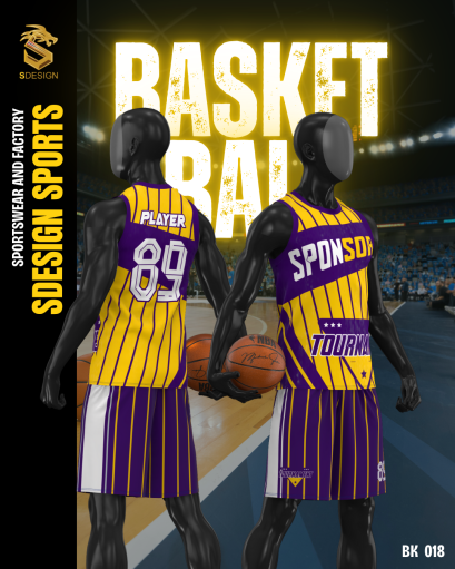 ชุดกีฬาบาสเกตบอล พิมพ์ลายทั้งตัว เนื้อผ้า &quot;นาโนเทค&quot; BK 018