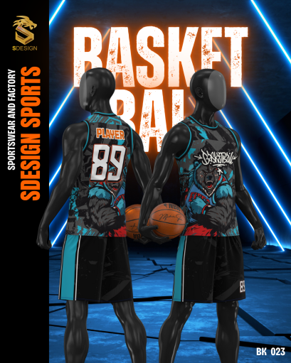 ชุดกีฬาบาสเกตบอล พิมพ์ลายทั้งตัว เนื้อผ้า &quot;นาโนเทค&quot; BK 023