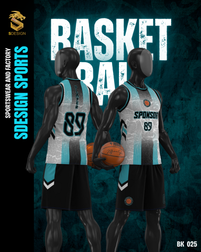 ชุดกีฬาบาสเกตบอล พิมพ์ลายทั้งตัว เนื้อผ้า &quot;นาโนเทค&quot; BK 025