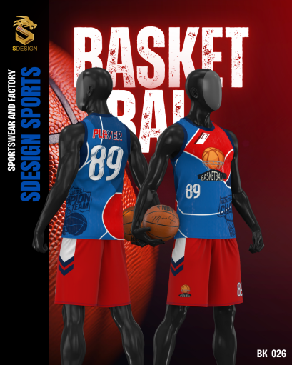 ชุดกีฬาบาสเกตบอล พิมพ์ลายทั้งตัว เนื้อผ้า &quot;นาโนเทค&quot; BK 026