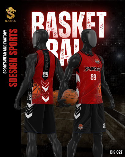 ชุดกีฬาบาสเกตบอล พิมพ์ลายทั้งตัว เนื้อผ้า &quot;นาโนเทค&quot; BK 027