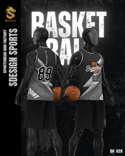 ชุดกีฬาบาสเกตบอล พิมพ์ลายทั้งตัว เนื้อผ้า &quot;นาโนเทค&quot; BK 028