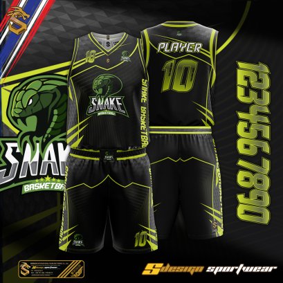 ชุดกีฬาบาสเกตบอล พิมพ์ลายทั้งตัว เนื้อผ้า &quot;นาโนเทค&quot; SDB002