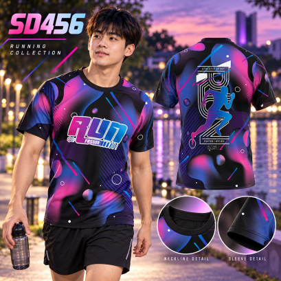 เสื้อวิ่งแขนสั้น เสื้อวิ่งรหัส SD456 พร้อมเปิดตัวลุคสปอร์ตของทีม เติมความมั่นใจให้วันกิจกรรม จะยืนรวมกลุ่มหรือขยับลงสนามก็เท่ไปด้วยกัน