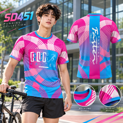 เสื้อวิ่งแขนสั้น  เสื้อวิ่งรหัส SD451 เติมลุคนักกีฬาให้วันแอ็กทีฟ จะซ้อมเดี่ยวหรือนัดเพื่อนลงสนาม ก็พร้อมโชว์ความเป็นตัวเองได้เต็มที่