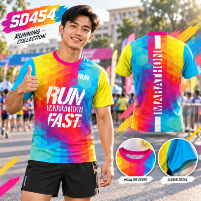 เสื้อวิ่งแขนสั้น  เสื้อวิ่งรหัส SD454 ไม่ว่าจะเพซไหนก็มีสไตล์ได้ เลือกลุคที่ชอบแล้วออกไปวิ่งให้สนุก เพราะทุกก้าวมีความหมายในแบบของคุณ