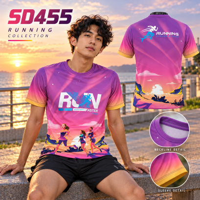 เสื้อวิ่งแขนสั้น  เสื้อวิ่งรหัส SD455 ปิดท้ายวันด้วยลมทะเลและลุคสปอร์ตคู่ใจ วิ่งรับแสงเย็นให้เต็มอิ่ม แล้วเก็บภาพเท่ ๆ ไว้เป็นรางวัลให้ตัวเอง