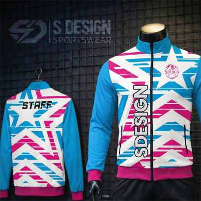 เสื้อกีฬาแจ็คเก็ต พิมพ์ลายทั้งตัว เนื้อผ้า "นาโนเทค" SD 182