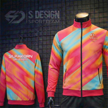 เสื้อกีฬาแจ็คเก็ต พิมพ์ลายทั้งตัว เนื้อผ้า "นาโนเทค" SD 200