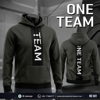 เสื้อกีฬาฮู้ดดี้  พิมพ์ลายทั้งตัว เนื้อผ้า "นาโนเทค" HD 001