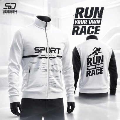 เสื้อกีฬาแจ็คเก็ต พิมพ์ลายทั้งตัว เนื้อผ้า "นาโนเทค" W 031