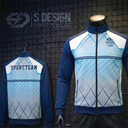 เสื้อกีฬาแจ็คเก็ต พิมพ์ลายทั้งตัว เนื้อผ้า "นาโนเทค" SD 194