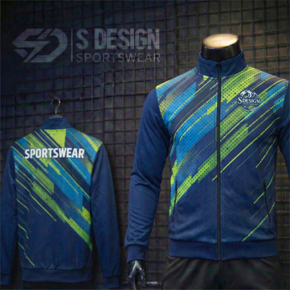 เสื้อกีฬาแจ็คเก็ต พิมพ์ลายทั้งตัว เนื้อผ้า "นาโนเทค" SD 197