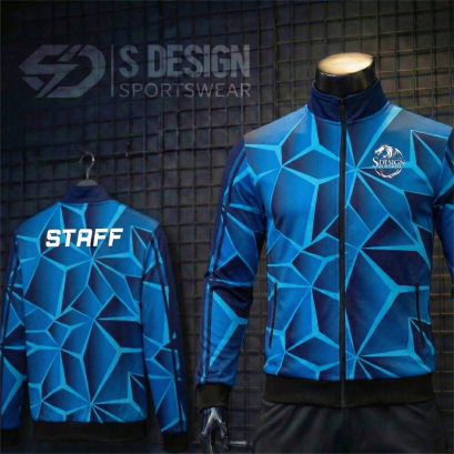 เสื้อกีฬาแจ็คเก็ต พิมพ์ลายทั้งตัว เนื้อผ้า "นาโนเทค" SD 185